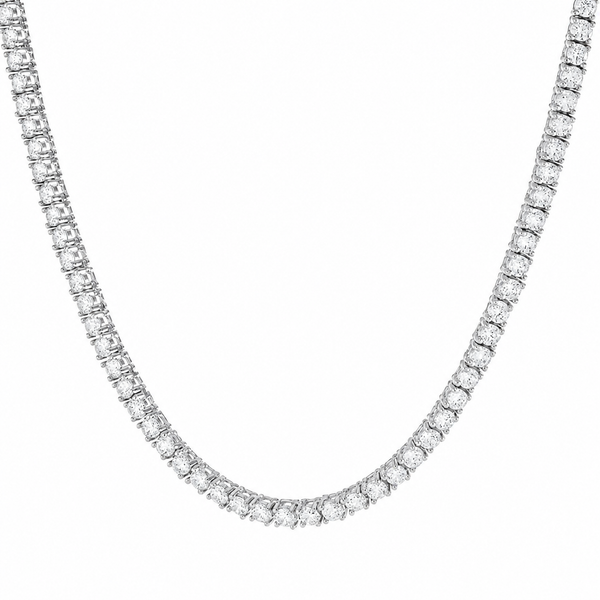 VVS Iced Out Tennis Chain White Gold