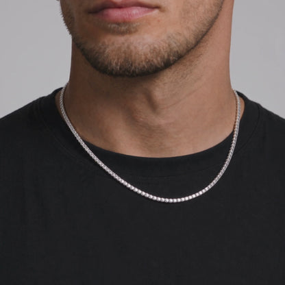 VVS Iced Out Tennis Chain White Gold